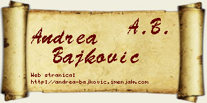 Andrea Bajković vizit kartica